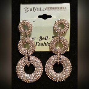 Crystal Triple Drop Earrings